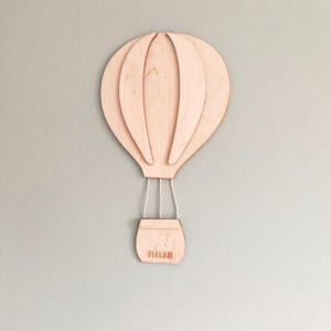 Luchtballon hout met naam