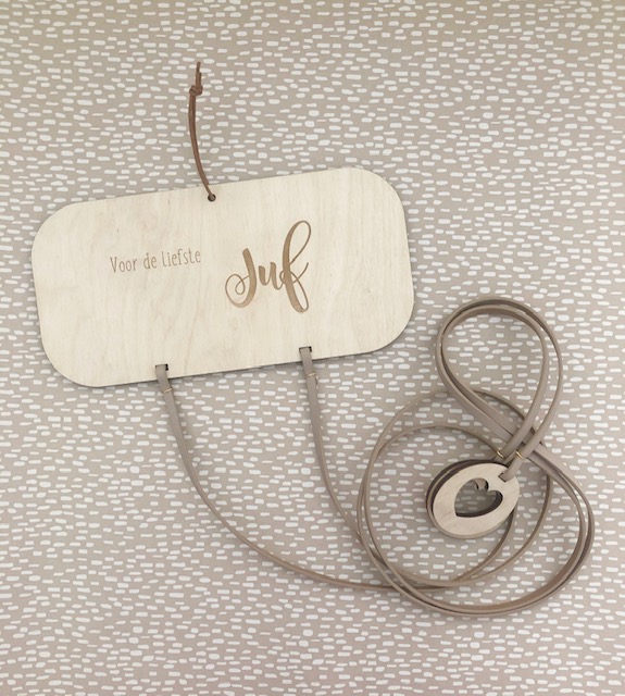 Juffen en meester cadeau's 4 Cadeau hanger juffen en meester