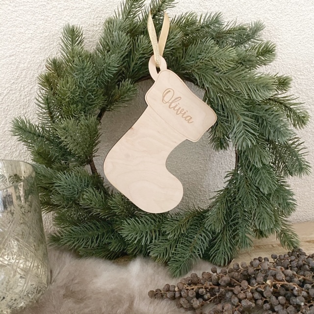 kerstsok hout kerstsok hout