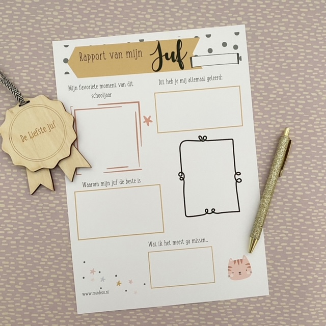 Printable meester/juf