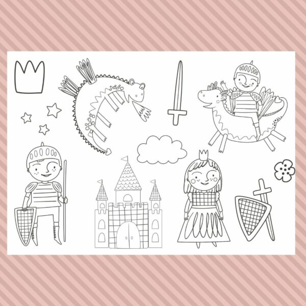 kleurplaat ridder en prinses kleurplaat ridder en prinses