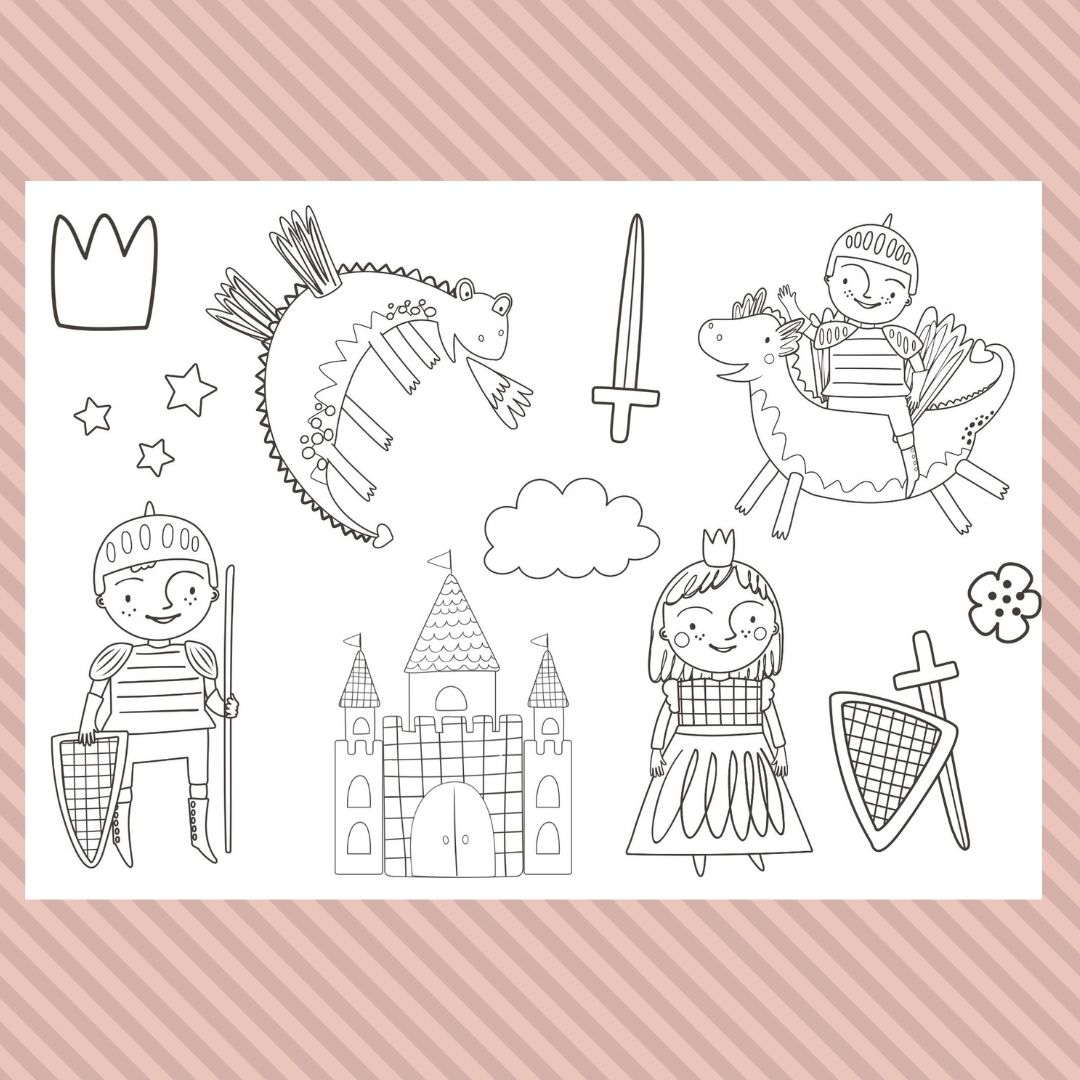 kleurplaat ridder en prinses kleurplaat ridder en prinses